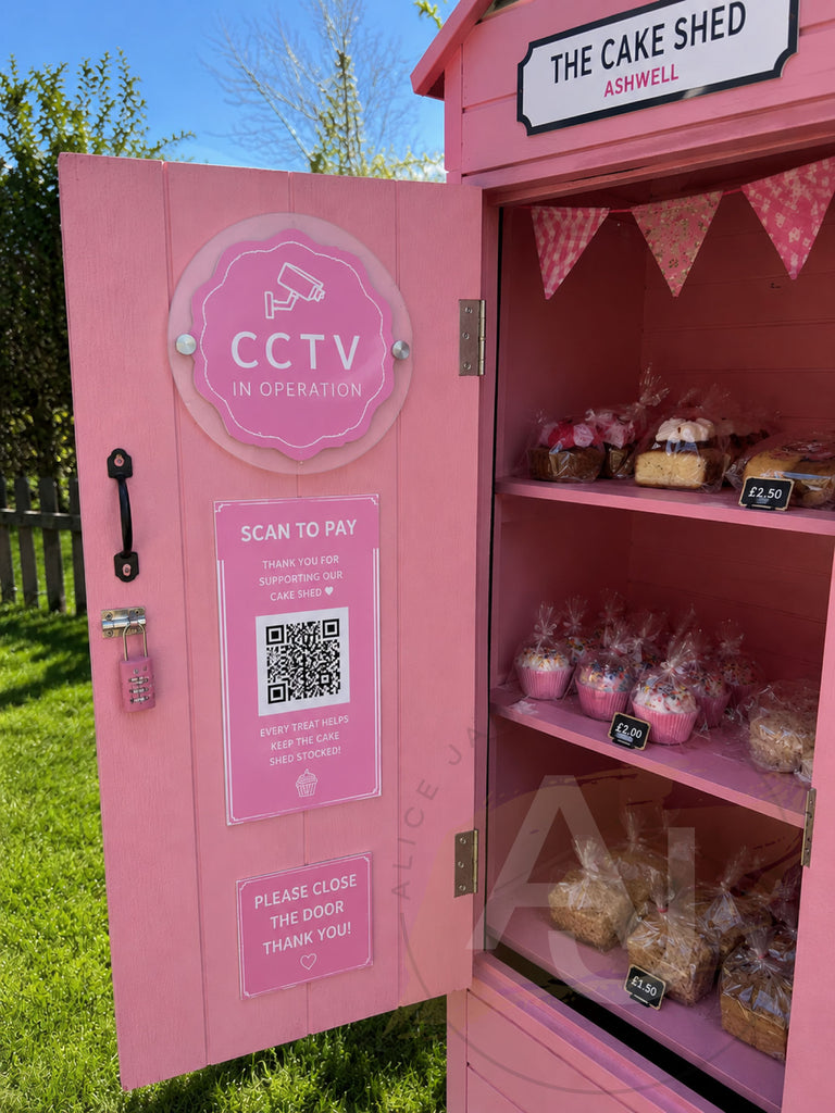 Acrylic CCTV in Operation Sign | Cake Shed Security Sign