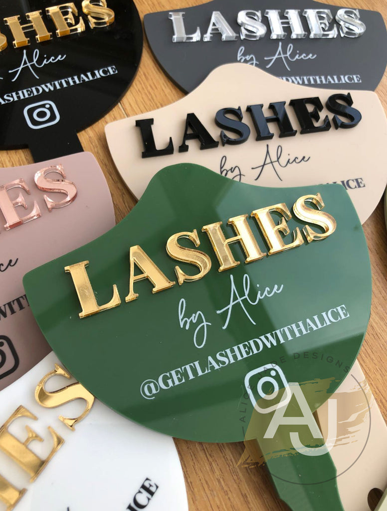 Lash Artist Social Media Acrylic Mirror Face Prop