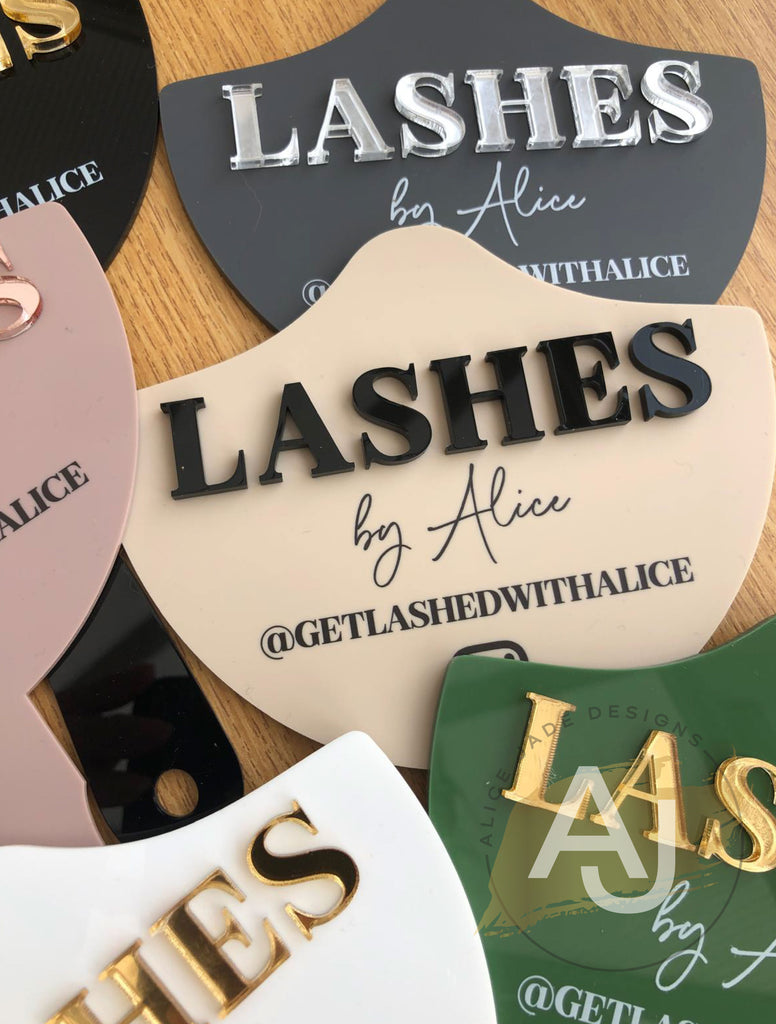 Lash Artist Social Media Acrylic Mirror Face Prop