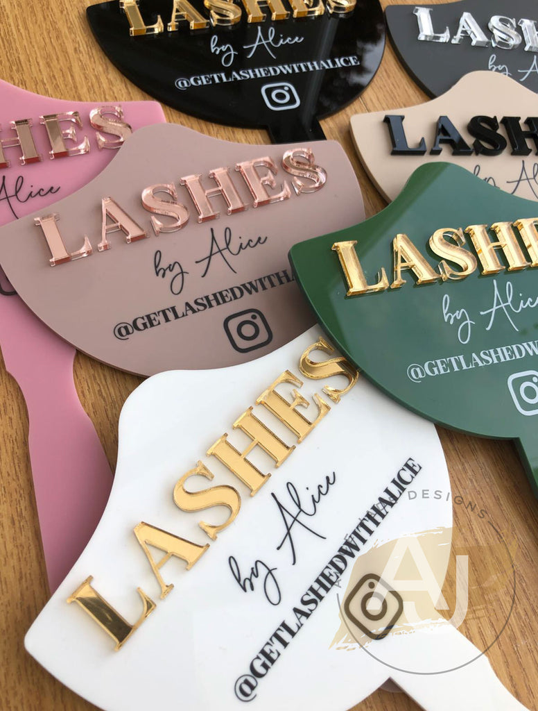 Lash Artist Social Media Acrylic Mirror Face Prop