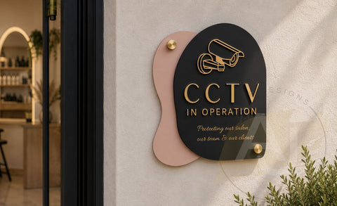Boutique CCTV Sign for Beauty Salons, Clinics & Studios