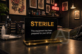 Mini Sterile Equipment Acrylic Sign | Free Standing