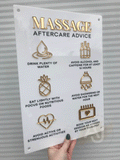 Massage Aftercare Advice Acrylic A3 Wall Sign | Beauty Sign | Business Sign | Spa Sign | Salon Sign | Salon Decor
