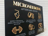 Microneedling Aftercare Advice Acrylic A3 Wall Sign | Beauty Sign | Business Sign | Spa Sign | Salon Sign | Salon Decor