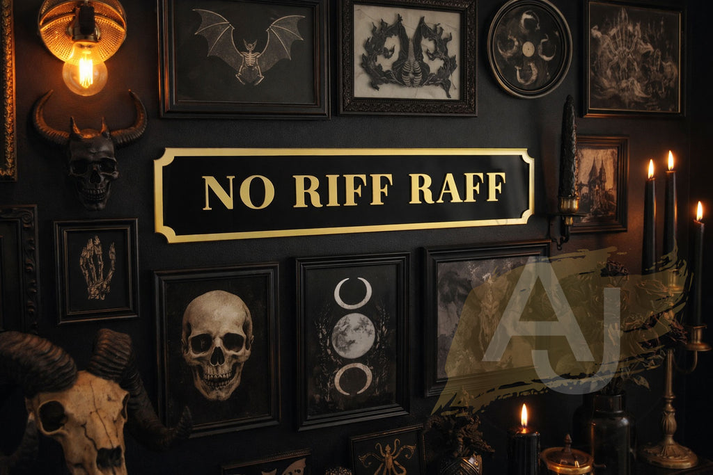 No Riff Raff Street Style Acrylic Sign