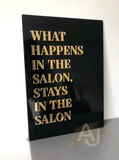 Wall Art 3D Quote Acrylic Sign | 'What happens in the salon'