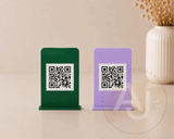 Modern Acrylic QR Code Sign | Mini Freestanding QR Display | Small Business Payment Sign | Market Stall QR Stand
