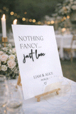 Nothing Fancy Wedding Sign