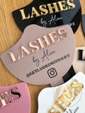 Lash Artist Social Media Acrylic Mirror Face Prop