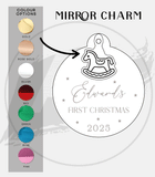 Baby's First Christmas Decoration | Rocking Horse Charm Bauble