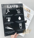 Laser Aftercare Advice Acrylic A3 Wall Sign | Beauty Sign | Business Sign | Spa Sign | Salon Sign | Salon Decor