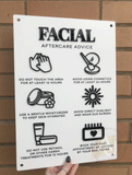 Facial Aftercare Advice Acrylic A3 Wall Sign | Beauty Sign | Business Sign | Spa Sign | Salon Sign | Salon Decor