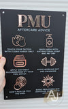 PMU Aftercare Advice Acrylic A3 Wall Sign | Beauty Sign | Business Sign | Spa Sign | Salon Sign | Salon Decor