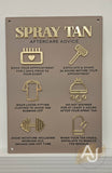 Spray Tan Aftercare Advice Acrylic A3 Wall Sign | Studio Sign | Business Sign | Salon Sign | Beauty Sign