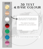 Mini Sanitized Acrylic Salon Sign | Free Standing