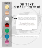 Mini Sanitized Sunbed Acrylic Salon Sign | Free Standing