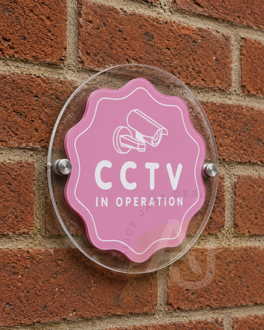Acrylic CCTV in Operation Sign | Cake Shed Security Sign