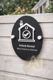 Custom Acrylic Airbnb Rental Sign – Modern Outdoor Property Advertising Plaque