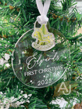 Baby's First Christmas Decoration | Rocking Horse Charm Bauble