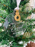 First Christmas Engaged Christmas Decoration | Engaged Charm Bauble